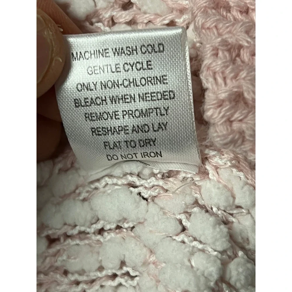 Cato Woman Pink Popcorn Knit Chunky Sweater Size 18W/20W Crew Neck Pullover
